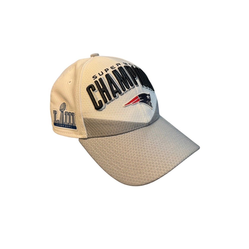 New Era New England Patriots Super Bowl LIII Champions 9FORTY Snapback Hat White